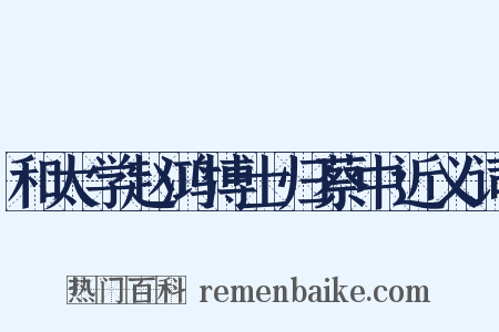 和太学赵鸿博士归蔡中近义词是什么意思的图片